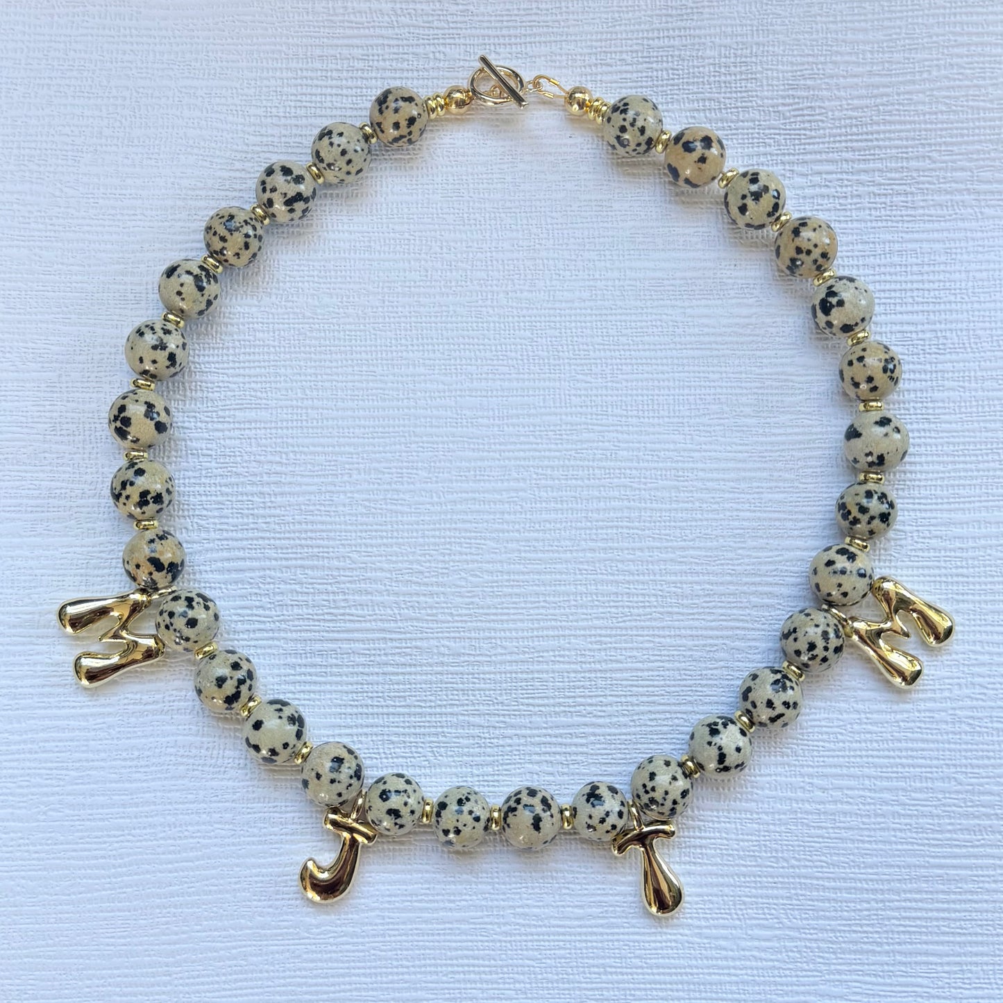 Dalmatian Initial Necklace
